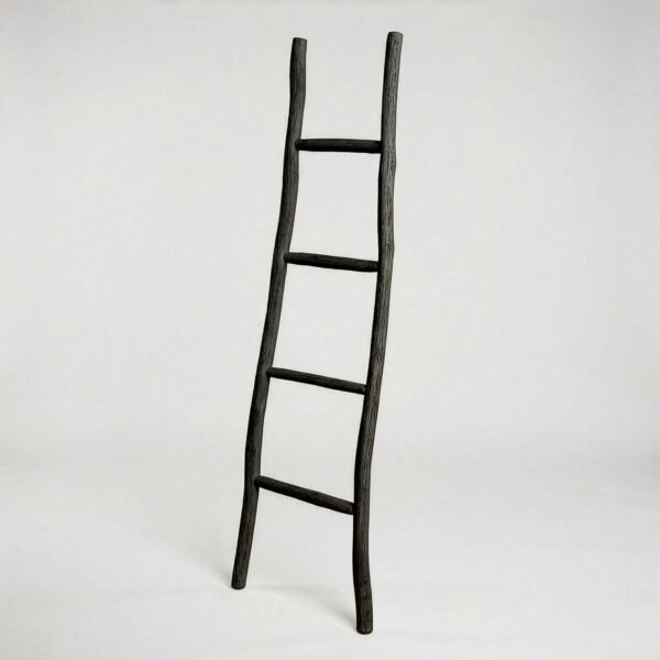 Gran escalera de madera Kemu - 1,5 m - Negro - Estilo japonés