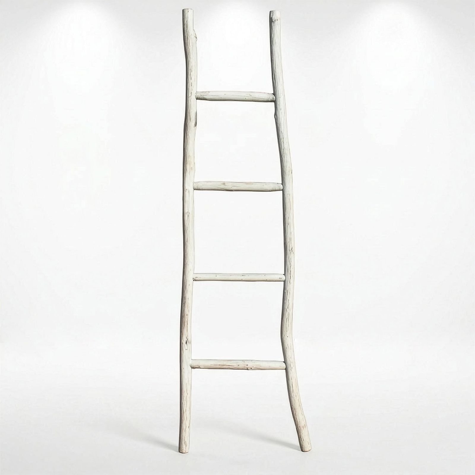 Gran escalera de madera Kemu - 1.5 m - acabado blanqueado - estilo japonés - Imagen 3